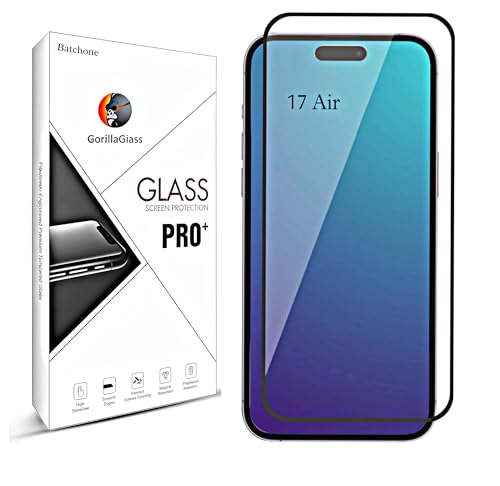 Image of BATCHONE Tempered Glass Screen Protector Compatible for B17 Air (Black) with Edge to Edge Coverage and Easy Installation kit
