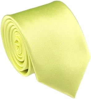 Corbatas de cuello estrechas de color sólido de 5 cm para hombre, traje de negocios, corbatas para mujeres y niñas, negro, dorado, rosa, casual, diario (fluorescente, 2 unidades), Fluorescente., Talla