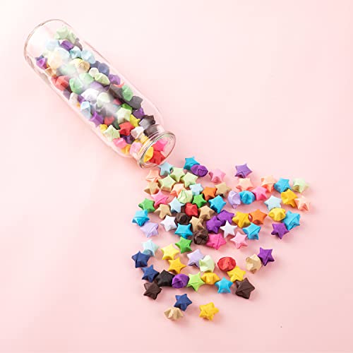 Qunrwe Origami Star Paper Strips 2700 Sheets Solid Color Star Folding Paper Decor Double Sided Paper For Kids Diy Handmade Arts Crafts,School Teaching Beginners Origami Paper,Great Gifts-27 Colors #TOP4