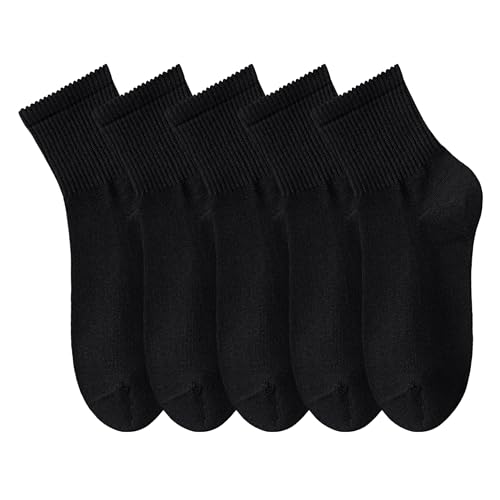 Image of Womens Cotton Anti-Pilling Quarter Crew Socks | Moisture-wicking, Odor-control, Lightweight, Office /gym, 7-pair, US 6-10