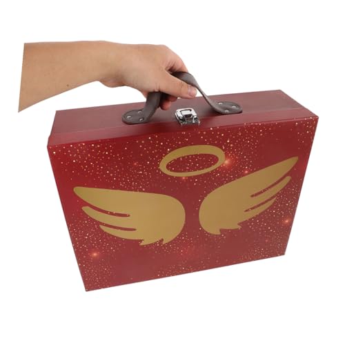 Boîte en papier rouge portable et compacte pour emballage cadeau - 4