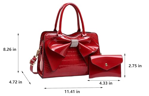 Image of JHVYF Women Tote bag Satchel Purses and Handbags for Women Shoulder Bags Bow Purse
