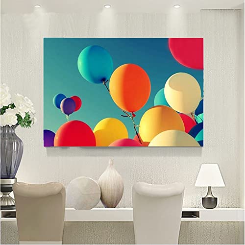Peinture Diamant 5D Complet Ballons Colorés - Kit Broderie Strass et Point de Croix 80x180cm