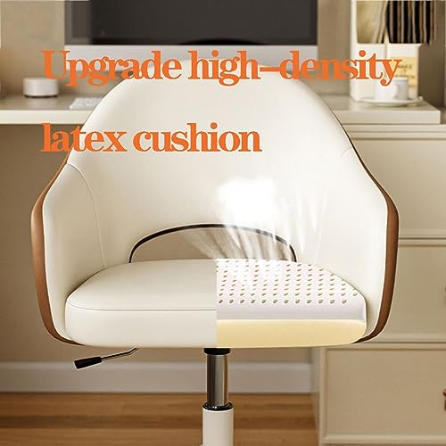 Chaise de bureau en cuir idéale pour le télétravail à la maison et la chambre LWX - 8