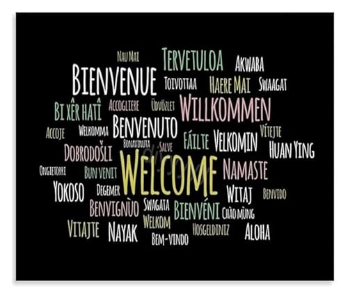 Affiche de bienvenue multilingue pour rassurer les enfants à la rentrée scolaire