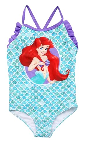 Disney Princess One Piece Swimsuit for Girls - Ariel, Cinderella, Elsa, Tiana, Belle (Infant/Toddler/Little Girls)