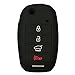 2Pcs Coolbestda Silicone 4buttons Flip Key Fob Remote Skin Cover Protector Keyless Entry Case for 2016 2017 2018 2019 Kia Optima Soul Sorento Sportage Forte Rio Sedona （Not Fit Smart Key Fob）