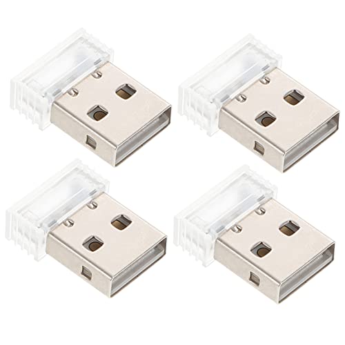 VINTORKY 4pcs Usb Led Atmosphere Lamp Night Light for Indoor Vehicle Use Compact Usb Connector Creates Warm Romantic Ambiance Low Power Consumption Easy to Install