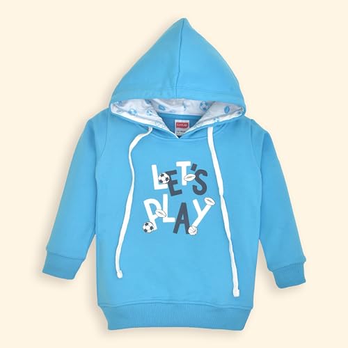 Image of LuvLap Baby Boys Full Sleeve Hooded Sweatshirt & Pyjama Set