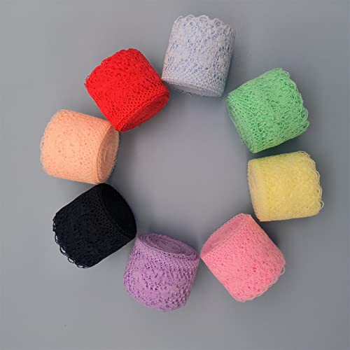 Tinwin Sewing Lace 8 Different Color Styles Of Eyelet Lace Ribbon Roll For Crafts And Diy Dreamcatchers Decoration Bridal Wedding 40 Yards-1 #TOP4