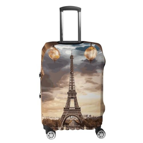 Luggage Cover for Travel Romantic Paris Eiffel Tower Fashion Luggage Covers Washable Stretch Suitcases Protector Fits 19-32 Inch Luggage XL4