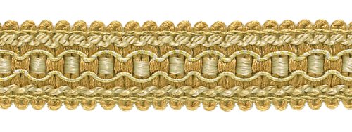 1" (2.5Cm) Wide Imperial Collection Decorative Gimp Braid Trim (Style# 0125Ig), Rustic Gold Multicolor #4975 (Light Gold, Beige Gold, Yellow Gold) 10 Yards (30 Ft/9.5M) #TOP25