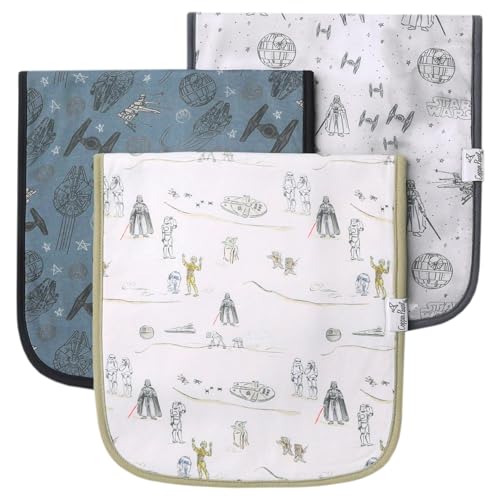 Image of Copper Pearl Baby Burp Cloth Large 21''x10'' Size Premium Absorbent Triple Layer 3-Pack Gift Set Tatooine