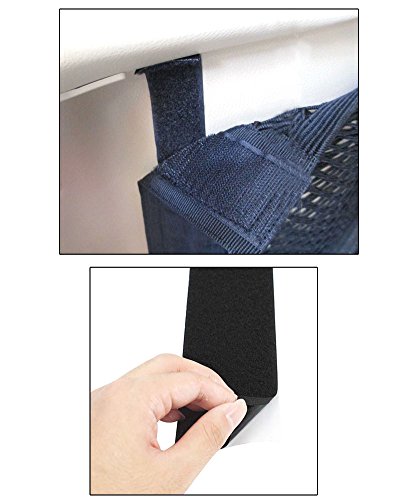 JAVOedge (2 Pack - Medium & Large NET Hook and Loop Adhesive Tape Storage Net Car Accessories Organizers, Car/Truck/RV