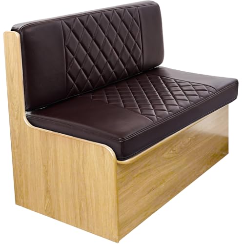 Attliahome 5-Inch Thick RV Dinette Cushion of PU Leather Replacement Camper Cushions Includes 1 Booth Seats and 1 Backrests for RV Camper Trailer Bed (Brown 36)