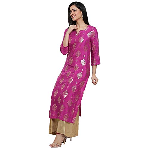 Image of BIBA Women Viscose Straight Kurta