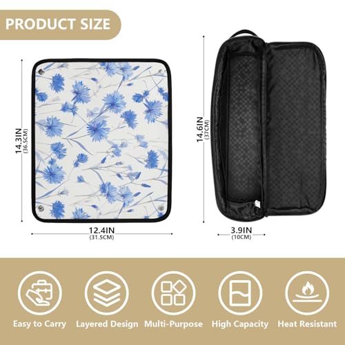Organizador 2 en 1 para herramientas de cabello azul claro miniatura 4