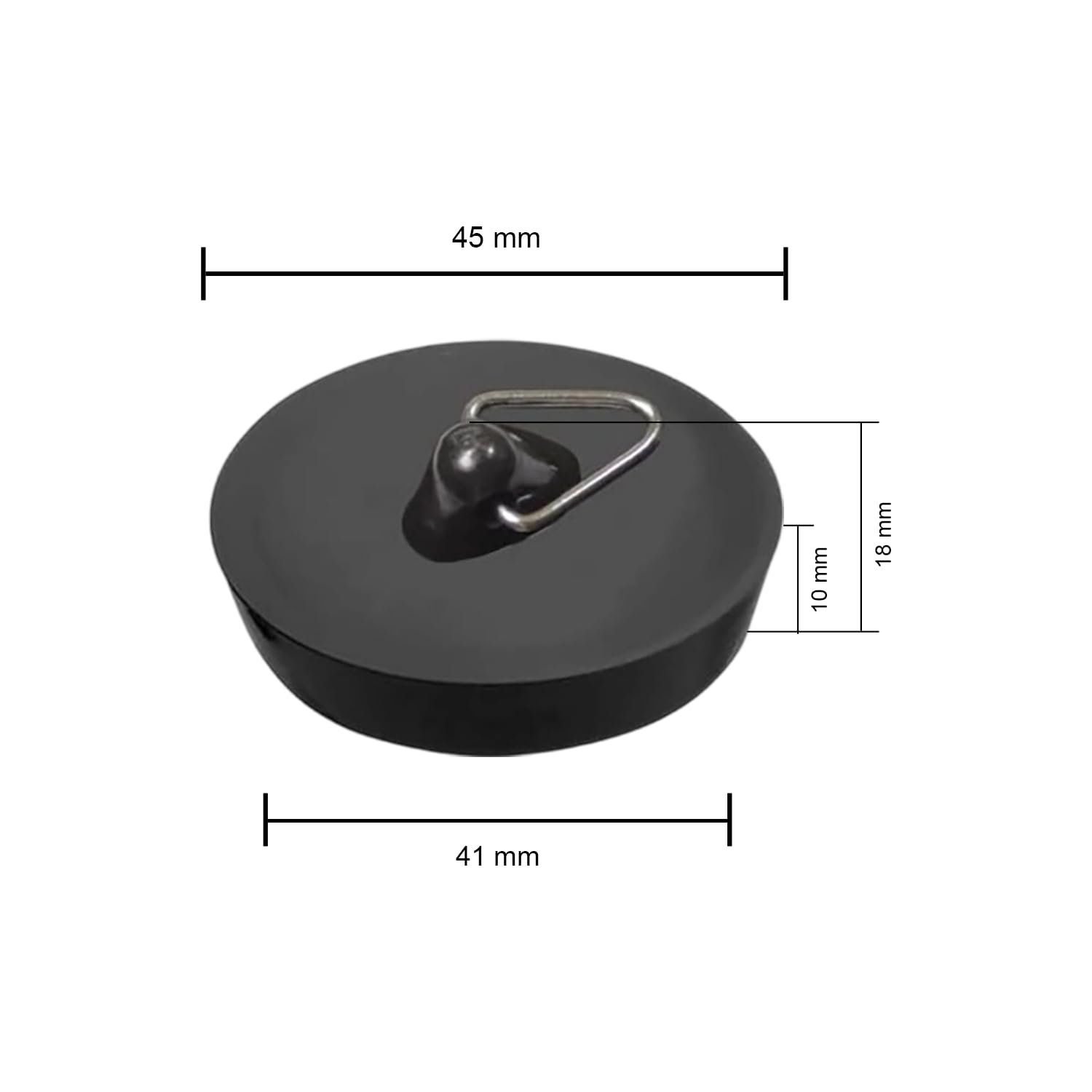 2 Pcs Tapones de Drenaje de Goma, Tapones de Drenaje de Goma, Tapones para Fregadero con Ganchos, Desagües Estándar Tapones Universales, Tapón de Drenaje para Fregadero de Cocina y Baño (Negro)