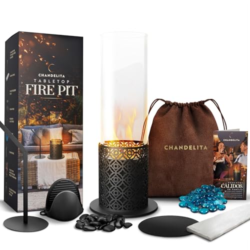 Chandelita Chimenea Bioetanol Mesa de Espiral con Bolsa - Chimenea Decorativa - Chimeneas Bioetanol Mesa - Mini Chimenea Etanol - Chimenea Portatil - Chimenea Mesa - Chimenea de Mesa de Bioetanol