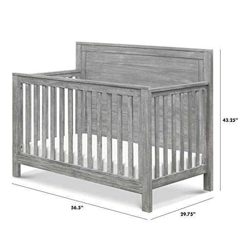 Davinci Fairway 4-In-1 Convertible Crib In Cottage Grey, Greenguard Gold Certified #TOP5