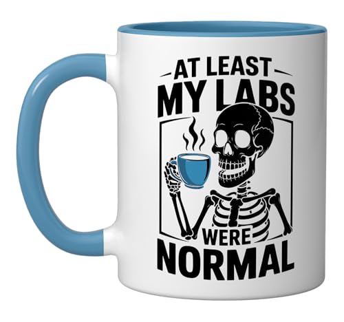 Taza de Cerámica Azul/Blanca 11 Onzas miniatura 1