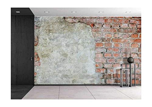 Wall26 - Old Brick Wall Background Texture - Canvas Art Wall Decor - 100"X144" #TOP11