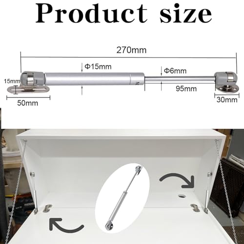Aufschraubscharnier,Gasfeder,Aufschraubscharnier Scharnier 90°,100N Gasdruckfeder,scharniere für schranktüren,für Schranktüren,Holztüren (4*Gasfeder)