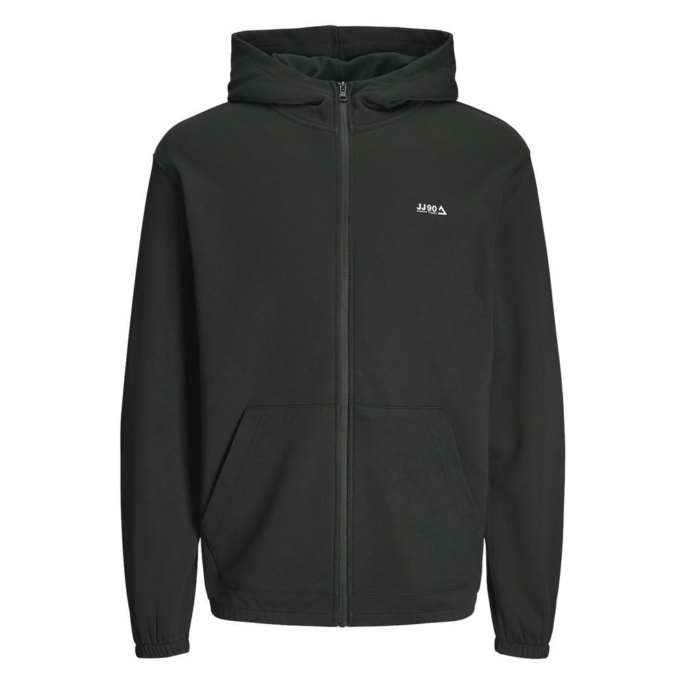 JACK&JONES PLUS Jcobasic Zip Hood Sweat Pls, black, 4XL