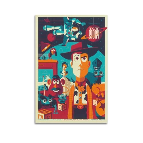 LMJUSNEFNC Póster decorativo de Toy Story, lienzo para pared e impresión artística moderna, decoración de dormitorio, 20 x 30 cm
