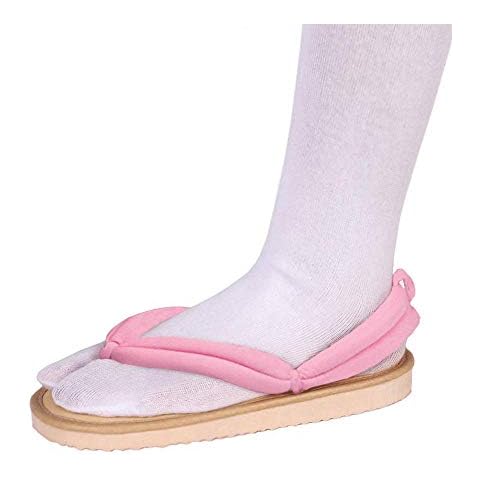 YANMUZI Geta Sandals Mens Womens Japanese Wooden Geta Sandals Traditional Clogs Flip Flops,Pink-36-37 Cover