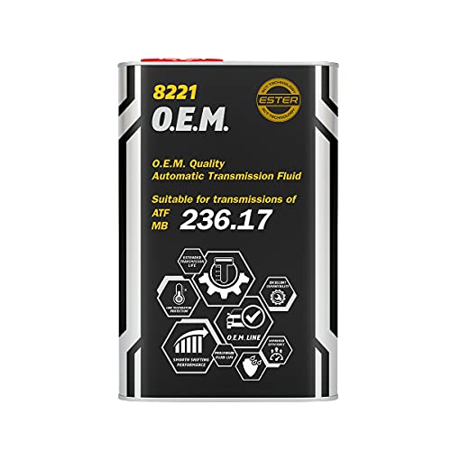 MANNOL 8221 ATF OEM 236.17 FULLY SYNTHETIC AUTOMATIC TRANSMISSION FLUID 9G-TRONIC NAG3 S/N 725.00 IMPORTED FROM GERMANY 1 LITRE ESTER