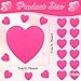 Imagen de 12 notas adhesivas forma de corazón 70 x 70 mm notas adhesivas adhesivas adhesivo adhesivo extraíble rosa roja forma de corazón autoadhesivo listas de cosas para hacer para bodas regalos de San