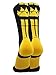 MadSportsStuff Wild Paws Crew Socks (Black/Gold, Medium)