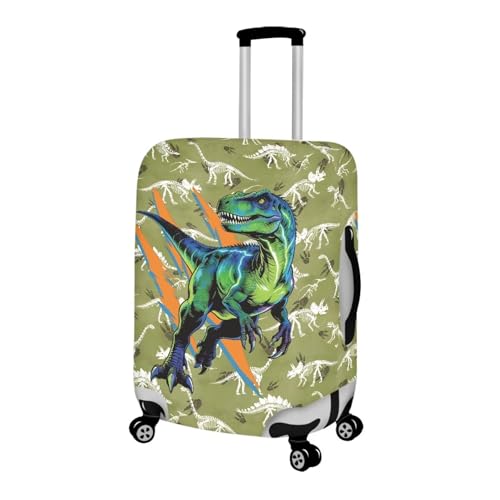 Image of Mumeson Dinosaur Luggage Cover for Suicase Washable Luggage Protector with Zip Closure Baggage Dust Covers Anti Scratch