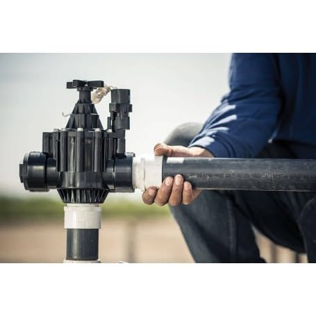 Suinga Electroválvula de riego 1 1/2" 24V 150PG con Regulador de caudal | Válvula de Jardin compatible con Programadores de Riego eléctricos