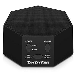 LectroFan – White Noise Machine and Non-Looping Fan Sounds with Sleep Timer (Classic, Black)