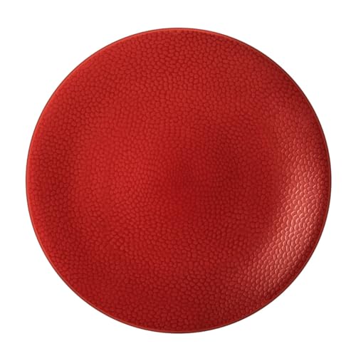 Médard de Noblat - Assiette plate - D27 cm - Stone - Grès - Lot de 6 - Rouge