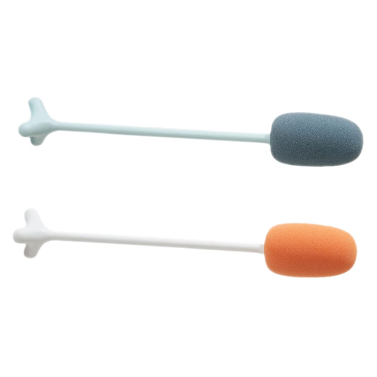 NAMOARLY 2 Pcs Sponge Long Handled Brush Cup Cleaning Milk Bottle Brush Bottle Cleaning Brushes Bottle Cleaner Limpiador De Biberones De Kettle Lid Brush Cleaner Brush Plastic