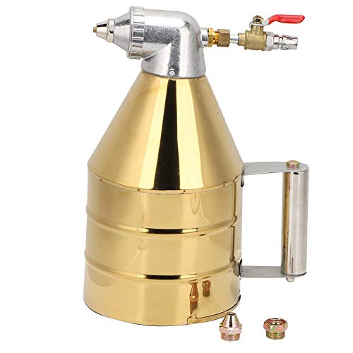 Preisvergleich Produktbild HEEPDD Farbspritzpistole Tragbare Pulverbeschichtungspistole, Kupferpulver-Farbpistole Schwerkraft-Farbspritzpistole Wandmalerei Perfekt für Spritzarbeiten mit 2 STK. Düsen(Nicht einstellbar)