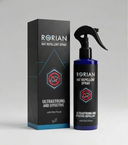 Image of RORIAN Rat Repellent Spray for Cars, Natural Mint Scent Engine Bay Protection, Non-Toxic Rodent Deterrent, Cruelty-Free & No-Kill Solution (200ml)