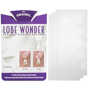 Lobe Wonder – El parche original de soporte para lóbulo de oreja para orejas perforadas – Elimina el aspecto de perforaciones desgarradas o estiradas – Protege los lóbulos de las orejas saludables de