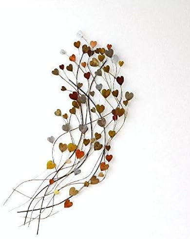Amazon 壁飾り 壁飾 アイアン アートパネル インテリア ウォールデコ 壁掛け インテリア リビング アイアンの壁飾り ハートリーフ Sik2153 アートフレーム ポスター オンライン通販