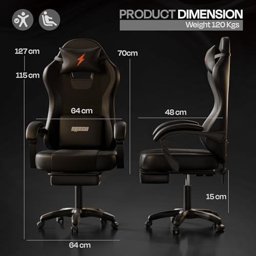 DROGO Aura Ergonomic Gaming Chair (Black) - Image 3