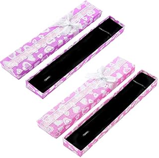 RKC Jewelz Sparkling Womens Elegant Shiny Silver Hearts Pink & Purple Gift Box Boxes for Jewellery Chains Bracelets Necklaces