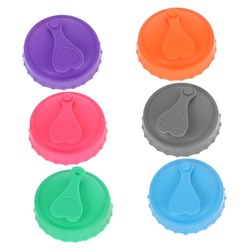 FUNOMOCYA 6 Pack Silicone Soda Can Lids Leakproof Seal Versatile Beverage Can Covers for Soda Beer