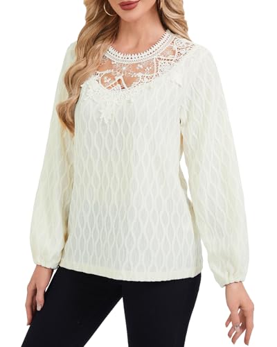 Heersan Camisas para Mujer Manga Larga Elegantes Top Informales Shirt Blusa Basicas Cómoda para Otoño e Invierno