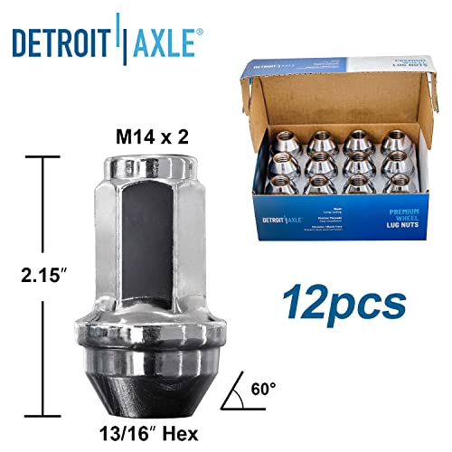 Image of Detroit Axle - 4WD Front Upper Control Arms & Ball Joints + Tie Rods + 24pc Lug Nuts Replacement for 2004-2008 Ford F-150 Lincoln Mark LT - 30pc Set