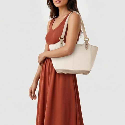 Image of The Sak Bolinas Leather Satchel - Spacious Shoulder Bag with Zip Closure