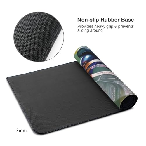 Tapis de souris grand format antidérapant contre les glisses - 4