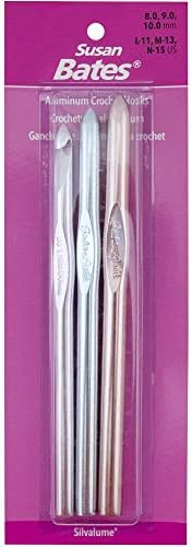Silvalume CROCHET HOOK SET L-M-N 1EA, Sizes L11 To N15